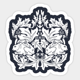 William Morris Brer Rabbit White Sticker